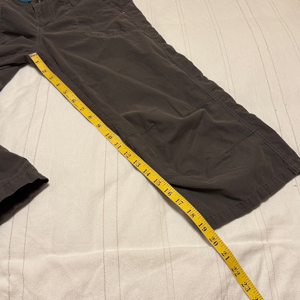 Kuhl Women's Dark Gray Capris with Back Floral Embroidery - Picture 5 of 5